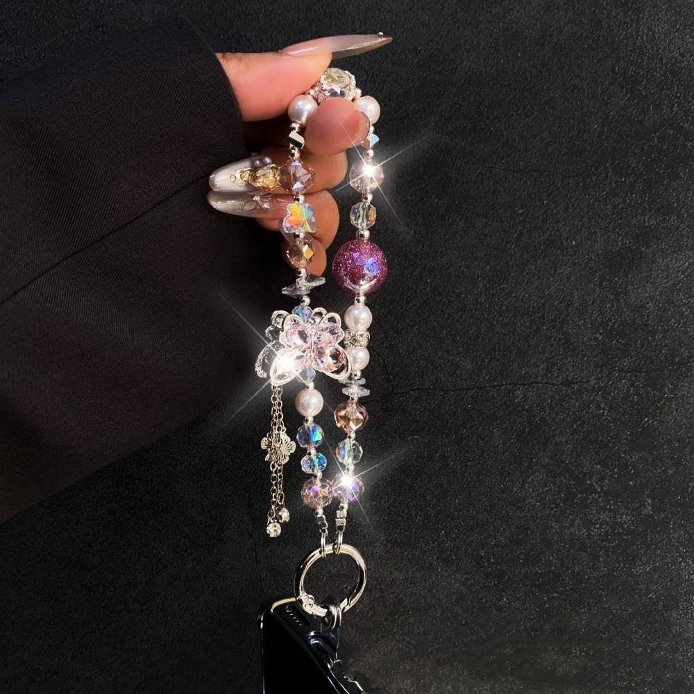 Butterfly Cell Phone Chain Wrist Chain Mobile Phone Lanyard  Mobile Phone Pendant