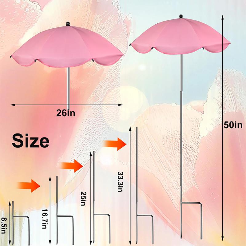 Upgraded Plant Umbrellas For Outdoor Plants, Adjustable Garden Shade Umbrella 26" Larger Plants Shade Cover