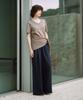 ZEROSTREET Lezero Silky Linen Elastic Waist Pants / Navy