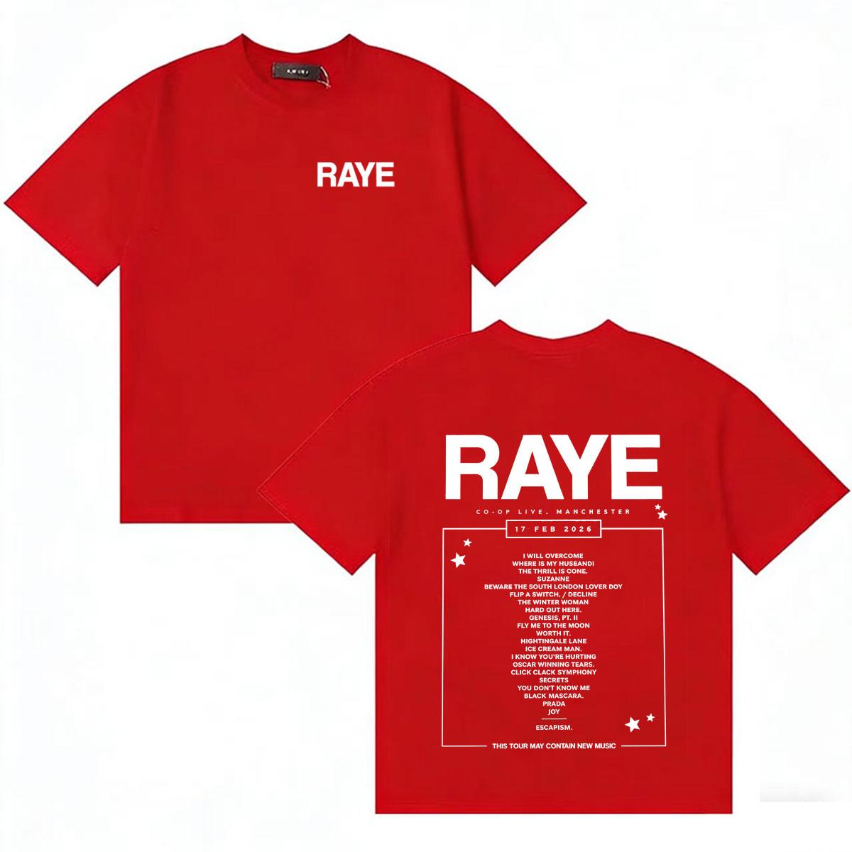 

New Music Singer Raye Album Fashion Graphic Unisex High Quality Crewneck Summer Casual Clothes 90s Retro Short Sleeve Tshirt Unisex S