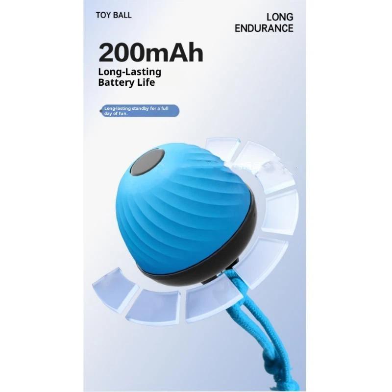 Smart Dog Toy Ball Electronic Interactive Pet Toy Moving Ball Rope Usb 3 Modes Automatic Moving Bouncing For Puppy Chew Products