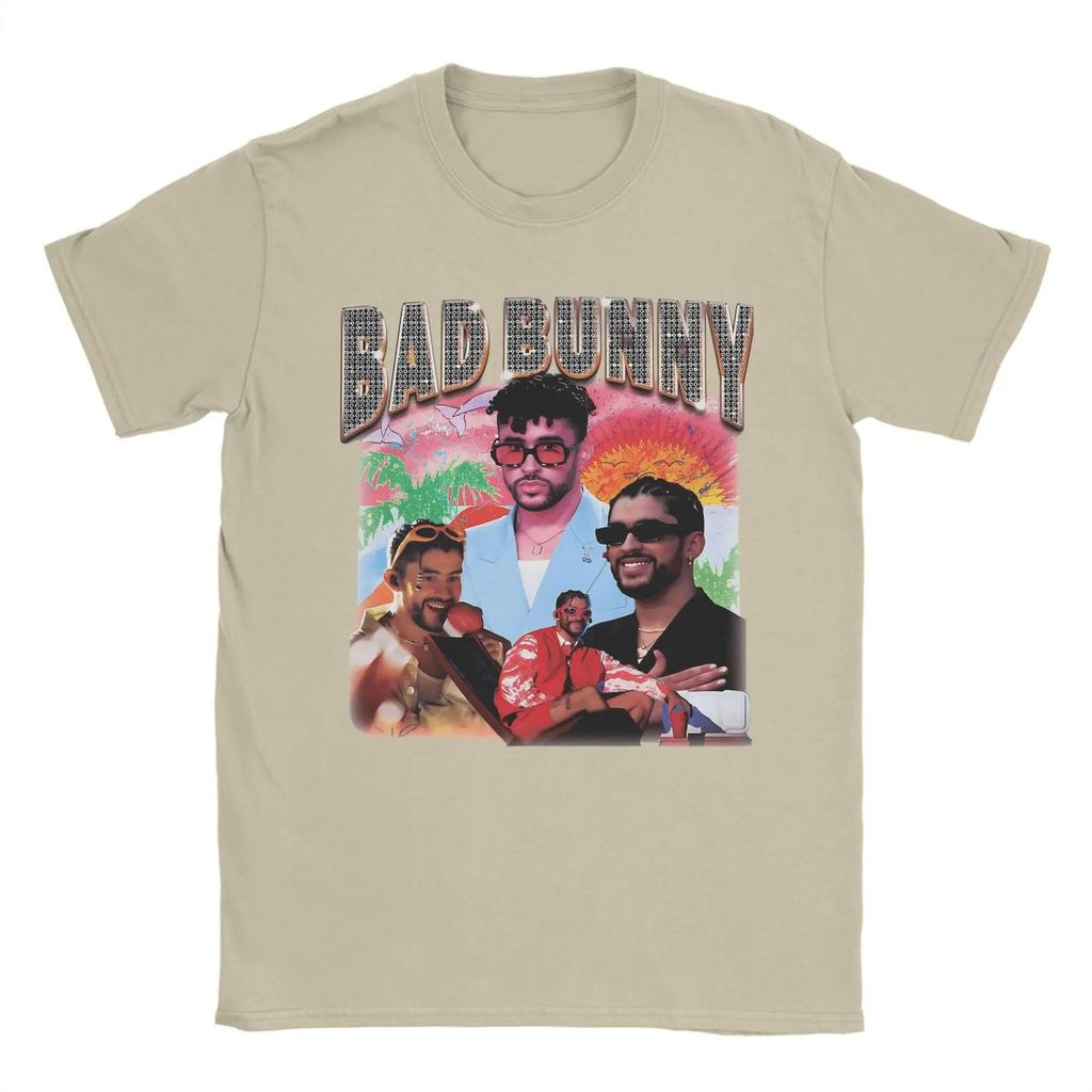 ZX Bad Bunny Tropical Diamond Text Fan Tribute Cotton TShirt Loose Fit for Latin Music Fans Comfortable Fashion Tshirts