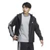 adidas Essentials Plus Windbreaker Jacket and 3-Stripe KWE95-JF3912 (Black White/LL/Men's)