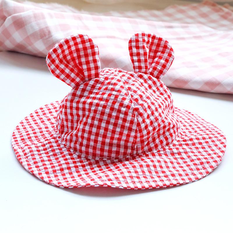Pet Accessories Pet Hat Teddy Frise Sunshade Dog Small Ears Check Sun Cute Hat