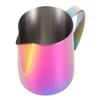 Coffee Cup 304 Stainless Steel Milk Frothing Pitcher Mug with Handle for Latte ArtColorful Purple 600ml