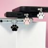 1 Piece Kawaii Cartoon Cat Paw Dust Plug for Phone Fashion Women Girl Kitten Paw Dust Plug Charm Cute Phone Accessories