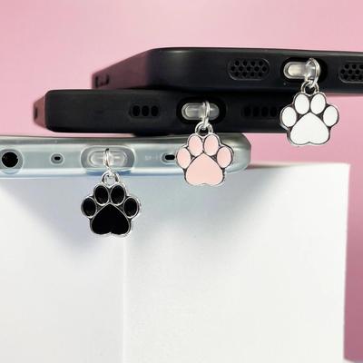 1 Piece Kawaii Cartoon Cat Paw Dust Plug for Phone Fashion Women Girl Kitten Paw Dust Plug Charm Cute Phone Accessories
