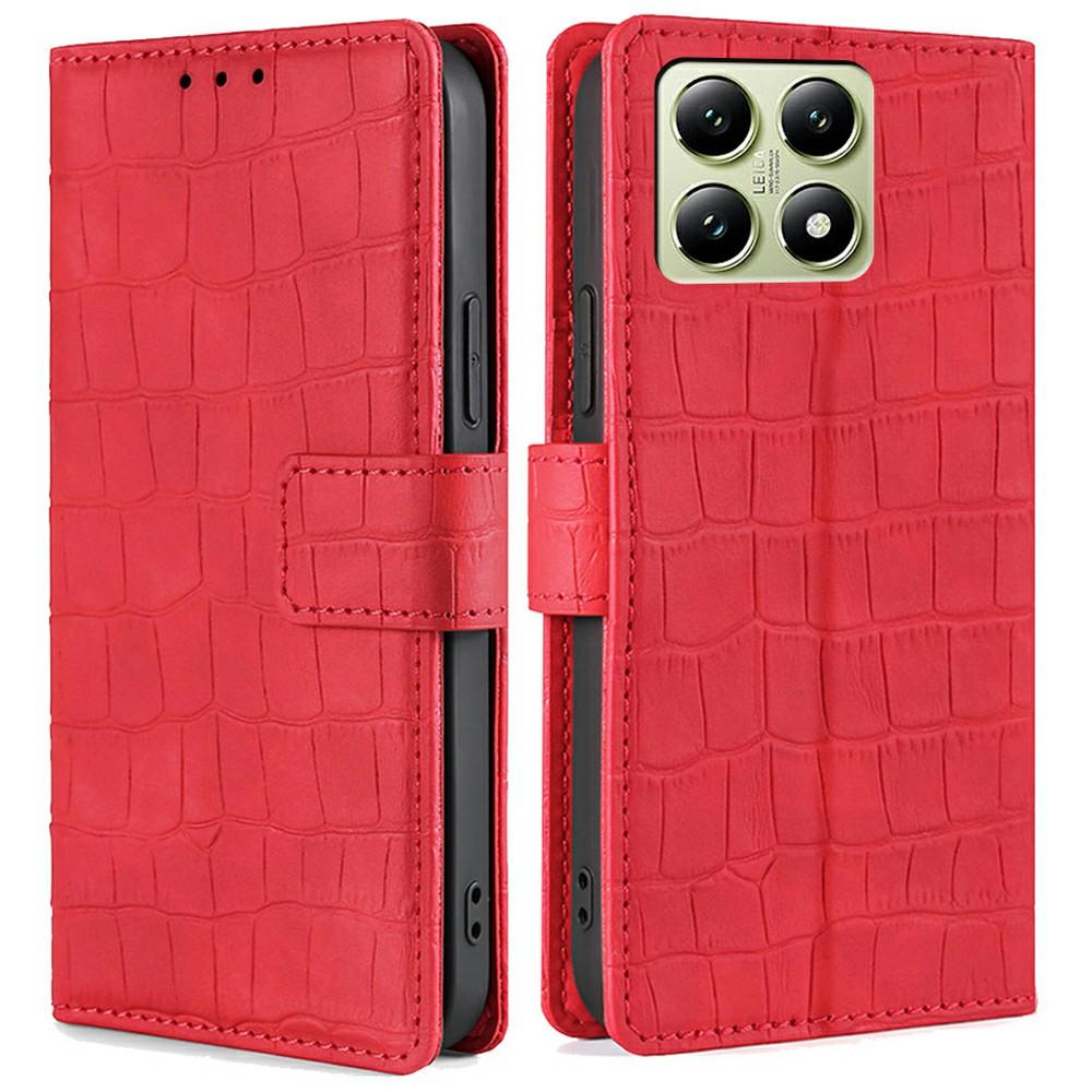 For Xiaomi 14T Case Crocodile Texture PU Leather Phone Cover