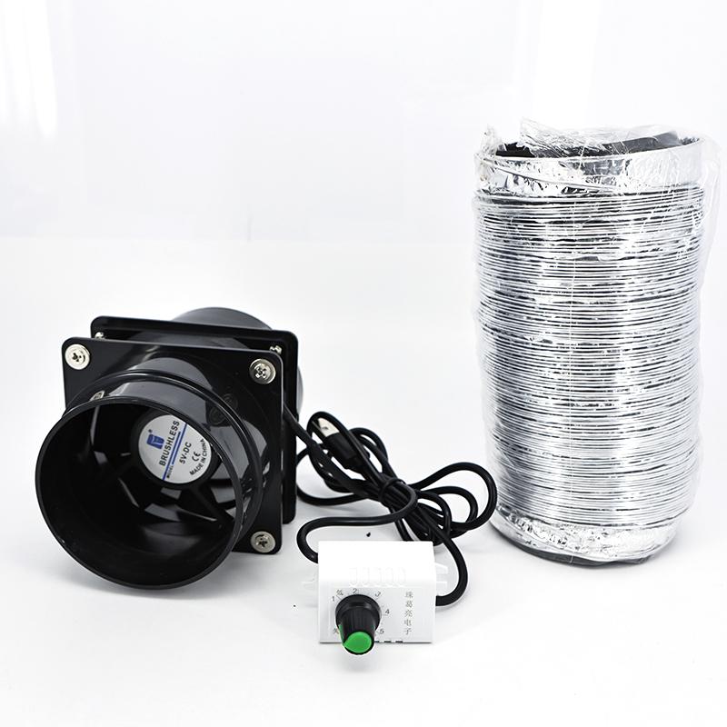 2types DC 5V USB Adjustable Speed Solder Absorber Fume Extractor Fan 1m 3m Pipe Duct Exhuast 1 2 Way Ventilation Fan