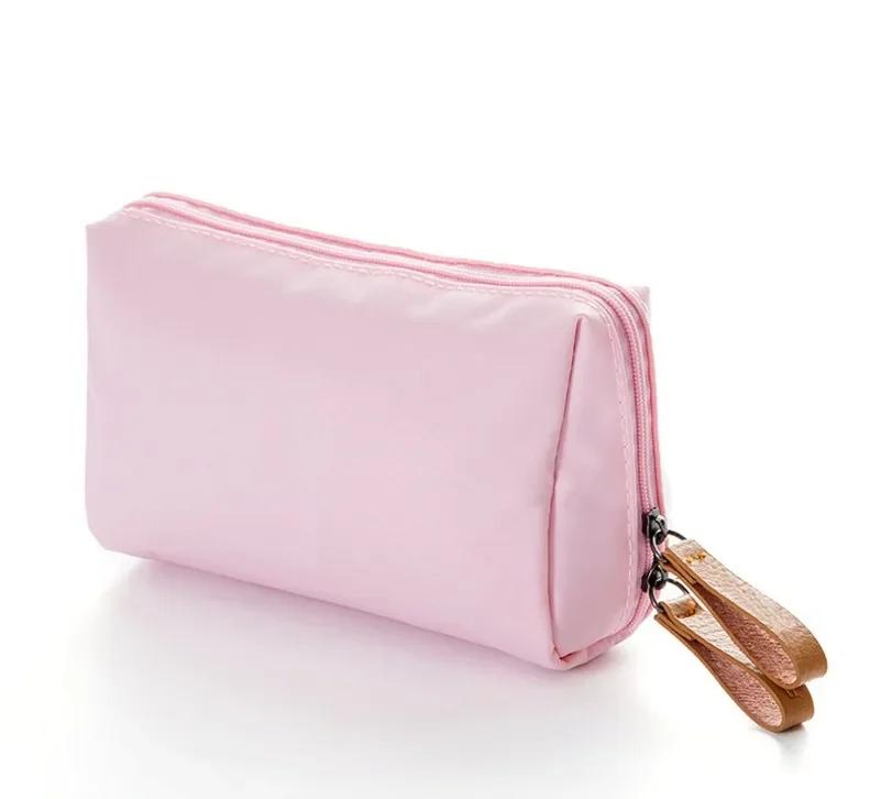 Solid Color Cosmetic Bag Women Makeup Pouch Toiletry Bag Fashion Necessaries Make Up Organizer Case Waterproof Wash Kit