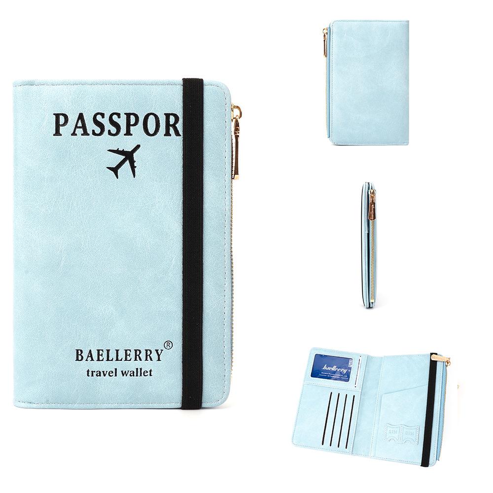 Baellerry Men and Women Short Purse Zipper Coin Purse Travel Wallet Passport Holder Unisex Card Holder