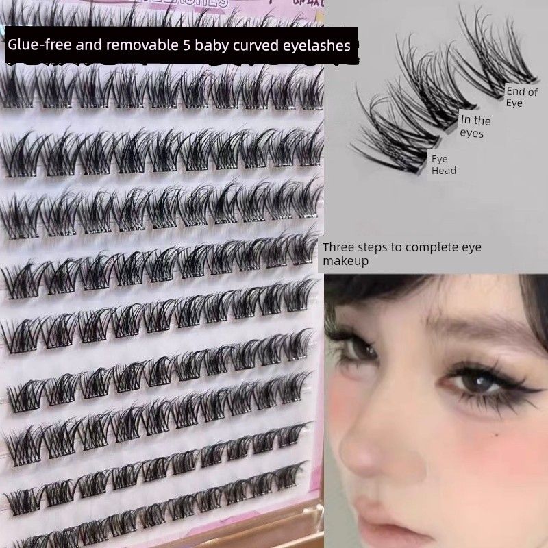 Glue-Free Self-Adhesive Thick Baby 3D Fake Eyelashes