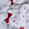 Rui Ta Er Strawberry Suspender Dress for Small Dogs - Pure Cotton Home Outfit