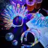 Glowing Laser Headband Light Up Hair Hoop Colorful LED Party Accessories for Halloween Christmas Stage Show Decoration Gift