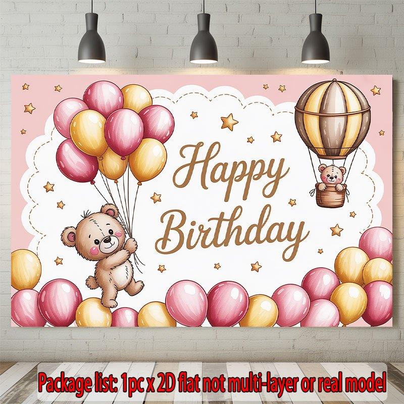 Party Backdrop Flat Bear Balloons Events Wedding Coming Ceremony Four Seasons Event Backdrop Decoration Front Door Decor