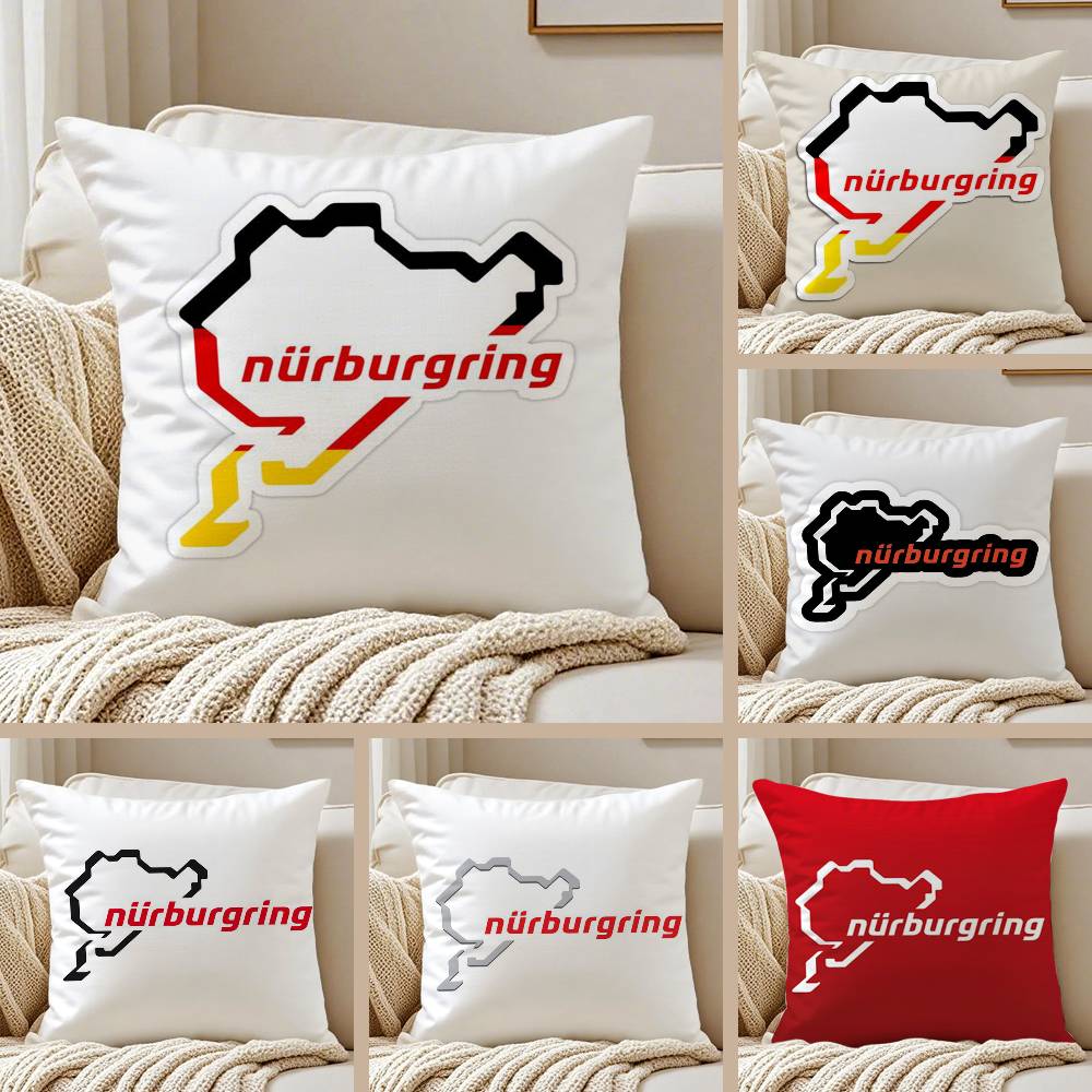 Nurburgring Sport Car Pillow Case Anti-dustmite Invisible zipper Sofa Bed