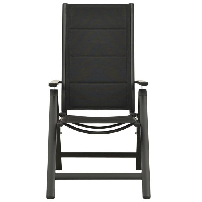 Maison Exclusive - Chaises pliantes 2 pièces en textilène et aluminium noir
