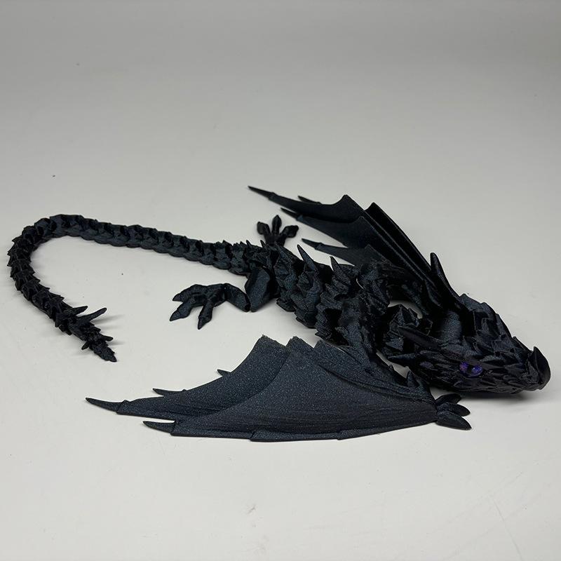 1pc 41cm Creative 3D Printed Flying Dragon Toy Animal Model Figurines & Miniatures