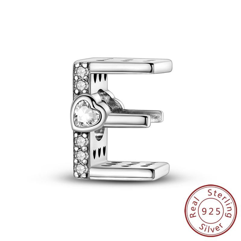 Copper Alphabet Beads Love Letter Charm Fit Original Bangle Bracelet Diy Jewelry Gift