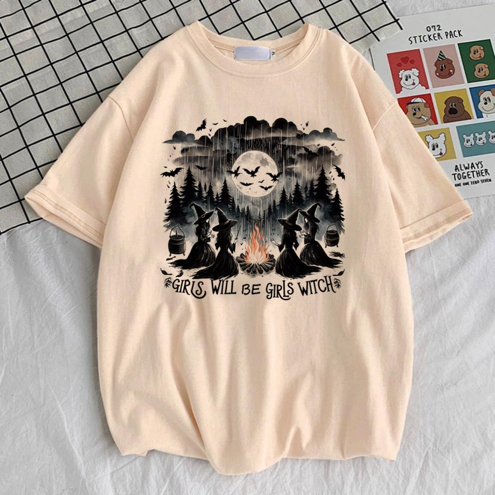 Girls Will Be Girls Witch teen hip hop Grunge streetwear Digital Gothic t shirt graphic anime Retro Comfortable harajuku hip hop