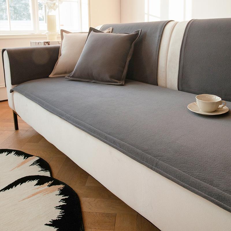 Sofa Cushion Four Seasons Universal Non-Slip Seat Cushions Simple Modern Straight Row Leather Sofa Cover Cover Cloth