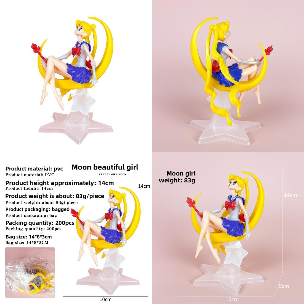 Sailor Moon Tsukino Usagi Anime Figurine With Flexible Assembly For Baking Decoration And Giftgiving