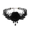Lady Chokers Leaf Tassel Women Neck Jewelry Accessory Girl Lace Gothic Vintage Sexy Fashion Velvet Rose Beads Flower Necklace