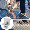 Aluminum Solar Panel Clamps, 10PCS Solar Mount Z Bracket Aluminum Alloy Pressing Block PV Panel Rail End Grounding Clamps Solar Panel Stand For, Rods