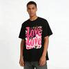 Love Print Casual T-Shirt Unisex Loose Fit Versatile Daily Top Pure cotton T-shirt