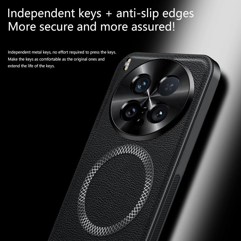 Pro pouzdro Vivo X200 Ultra Magnetické Elegantní Kožené Odolné proti Opotřebení Objektiv Plně Kryté Protiskluzový Úchop Kryt Okraje Skořepina