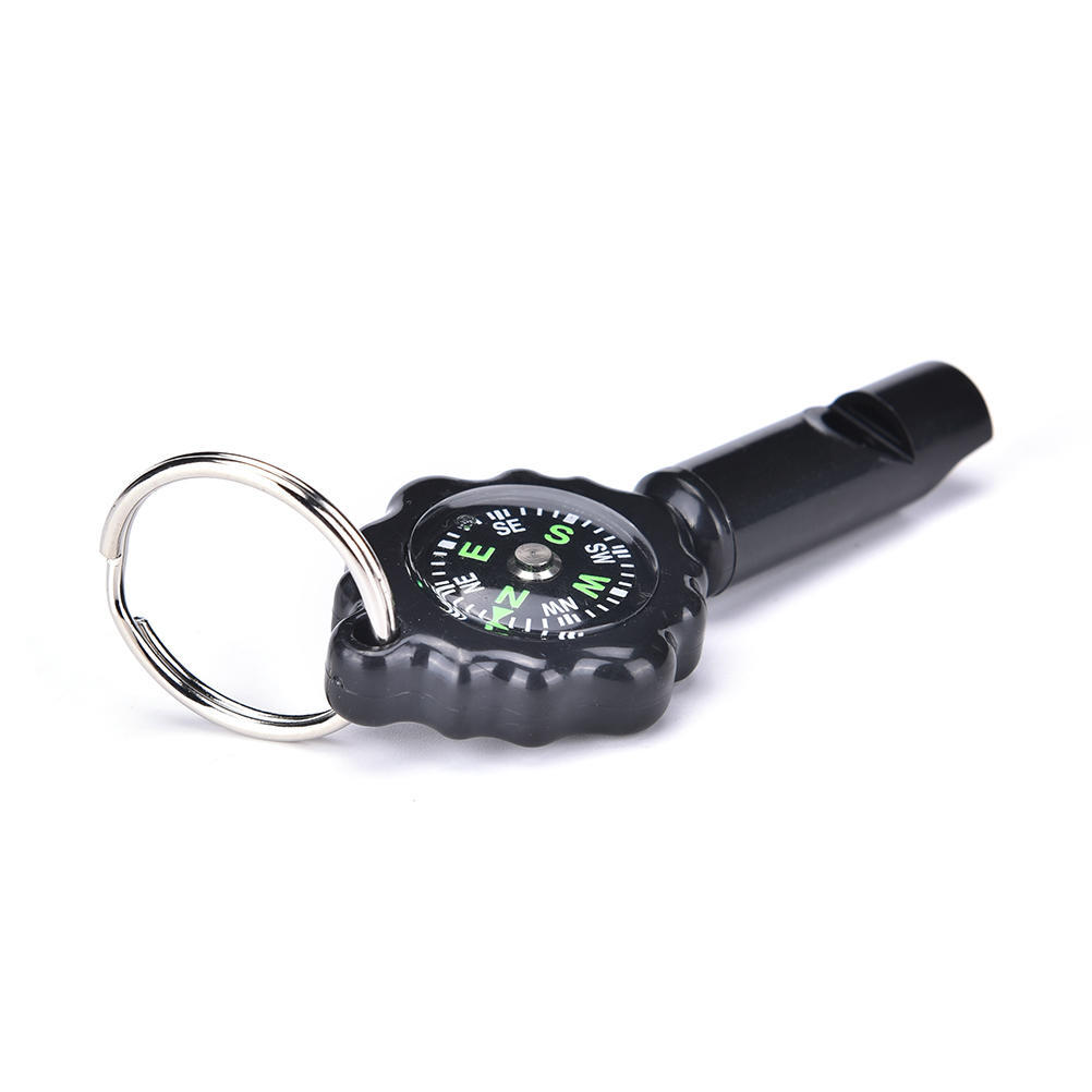 Camping Survival Whistle Compass Thermometer Led Flashlight