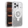 Estojo Porta-Pião Giratório com Strass Compatível para iPhone 17 Pro/Pro Max