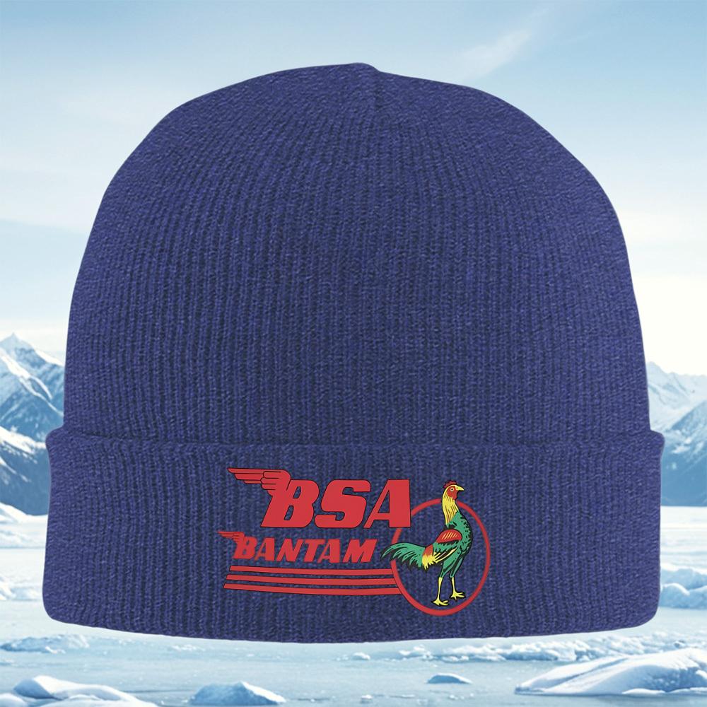 BSA Bantam logo with rooster wings Men Women Unisex Knitted Hat Beanie Pullover Cap Winter Thermal Warm Christmas Outdoor Cyclin
