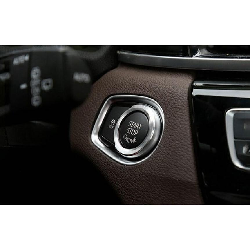 One-Click Startup Button Matte Silver For BMW 3 4 Series GT Cover Trim 2013-