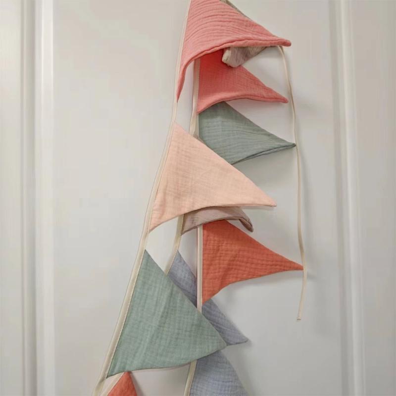 Babyflagge im Retro-Stil Mehrfarbige Wimpelketten Babygirlande Hängeflaggenbanner Neugeborenen-Foto-Requisiten für Partys