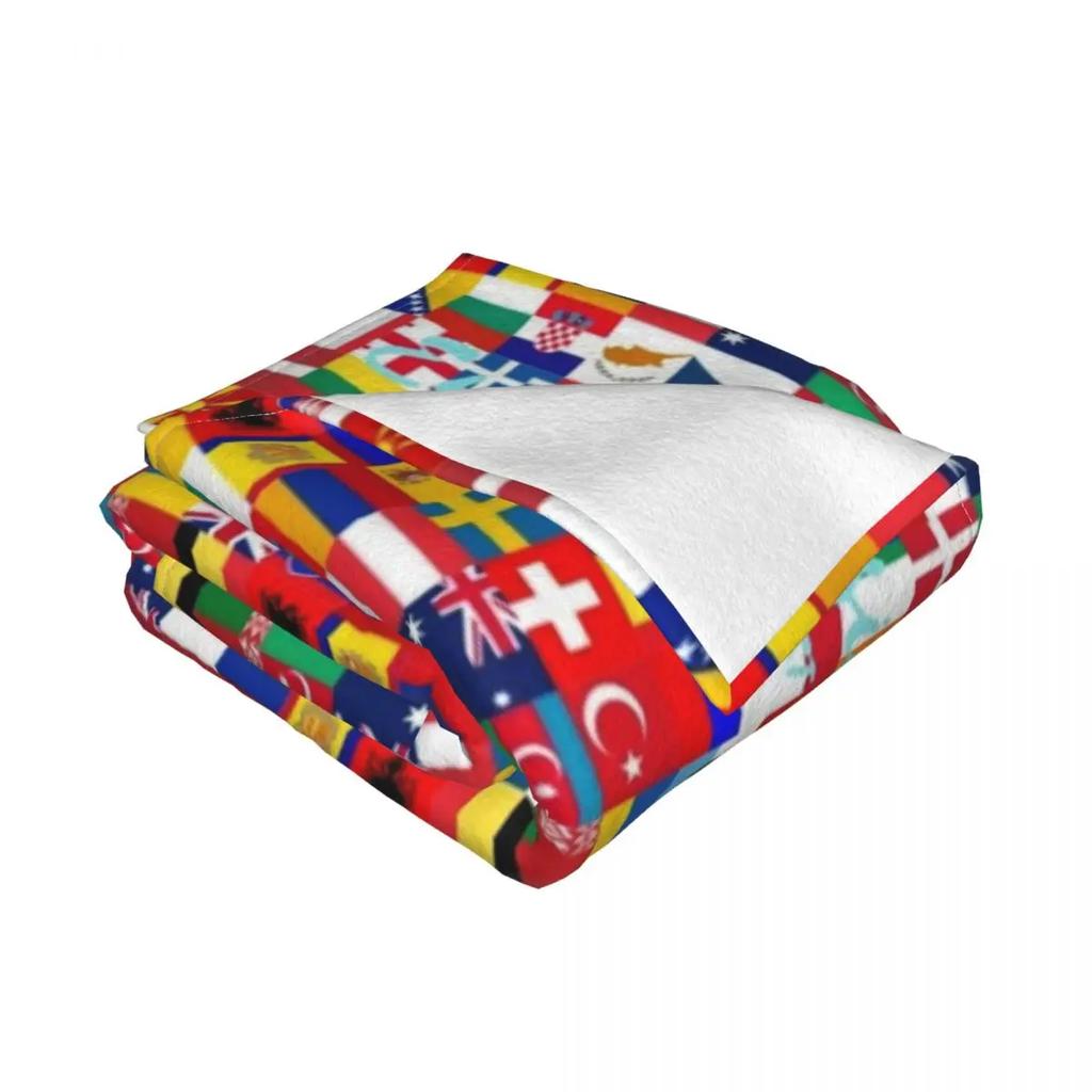 Eurovision Flag Art Throw Blanket Fluffys Large fluffy Blankets