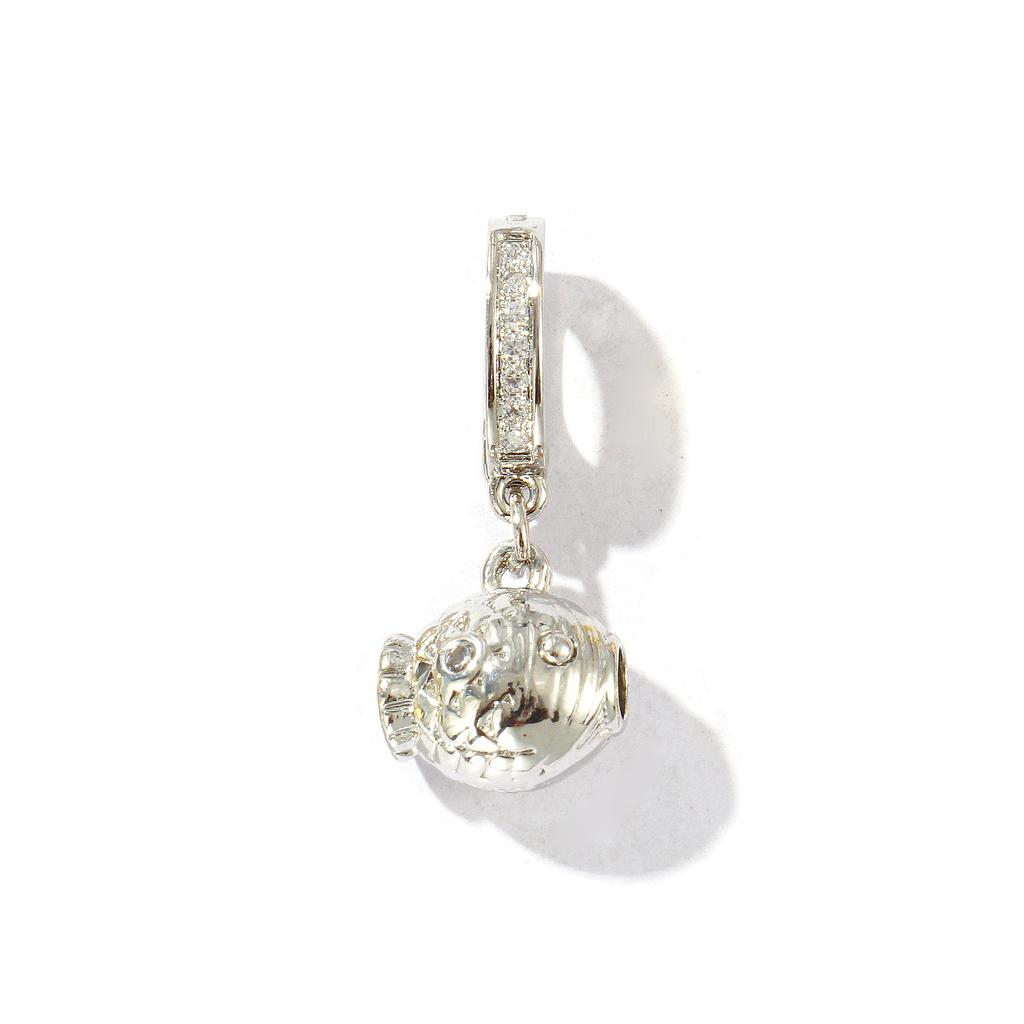 1 Piece Ocean Charms Clear Cubic Zirconia Fish Turtle Clasp Brass 18K Gold Plated Pendant DIY Necklace Keychains Jewelry Making