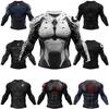 Rash Guards de BJJ Masculinas Jiu Jitsu MMA Camiseta Rashguard No Gi Manga Longa Masculina Boxe Corrida Treinamento Camisetas Esportivas Elásticas