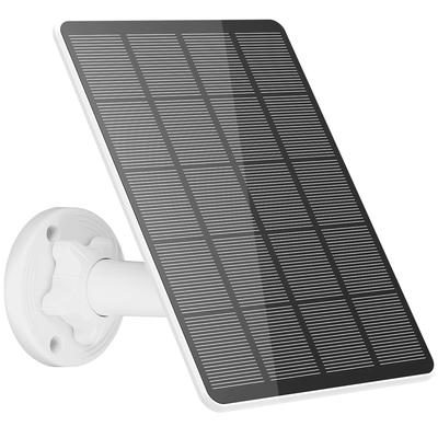 5W Solar Panel for Security Camera Solar Panel Charger IP65 Waterproof Solar Charger with 360°Adjustable Mounting 9.1ft Micro US