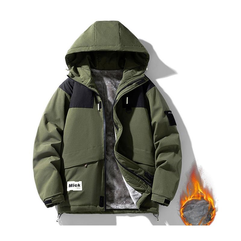 Large Size Coat Men's Autumn and Winter Velvet New Casual Trend Loose Large Size Men's Jacket Autumn and Winter Clothes