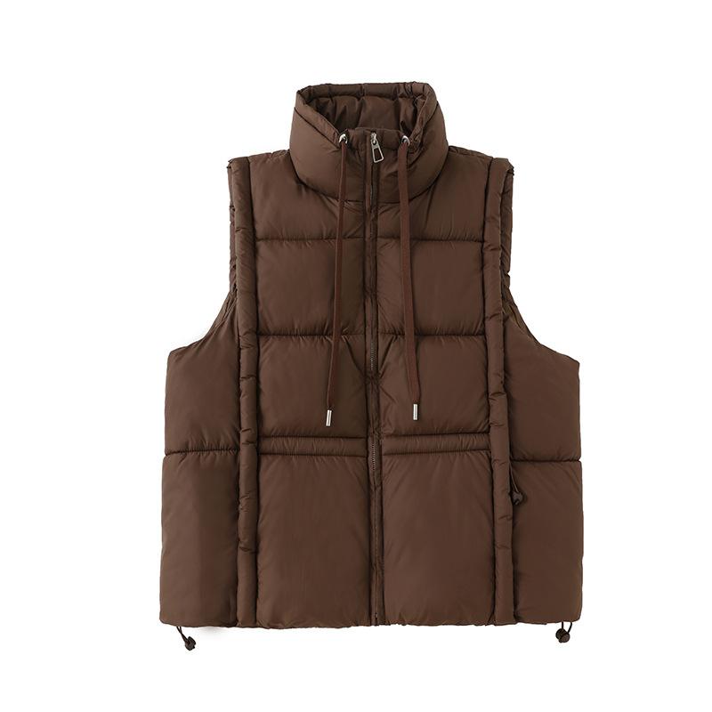 New down cotton vest women's coat autumn and winter fashion warm cotton-padded jacket vest vest jacket