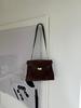 Niche Frosted Cowhide Retro Messenger Bag - Casual Crossbody/Shoulder Hobo Bag