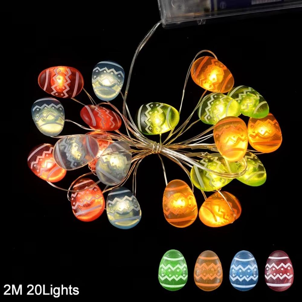 Easter Decoration Bunny Carrot Lanterns Carrot Chick Eggs Fairy Light Garland  Home Party Decor