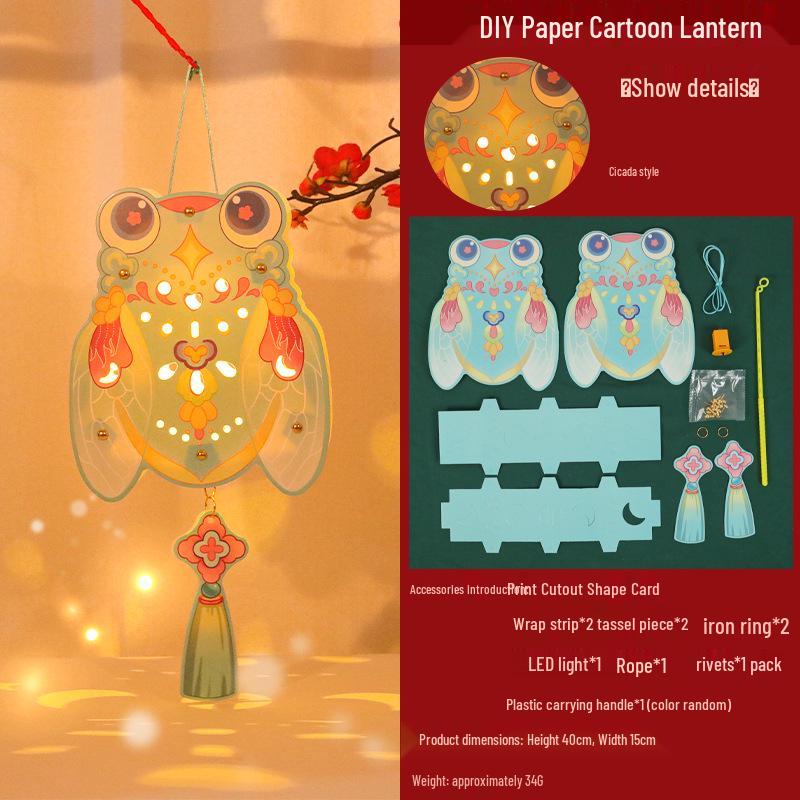 Children's DIY Luminous Rabbit & Flower Lantern Kit for Mid-Autumn Festival