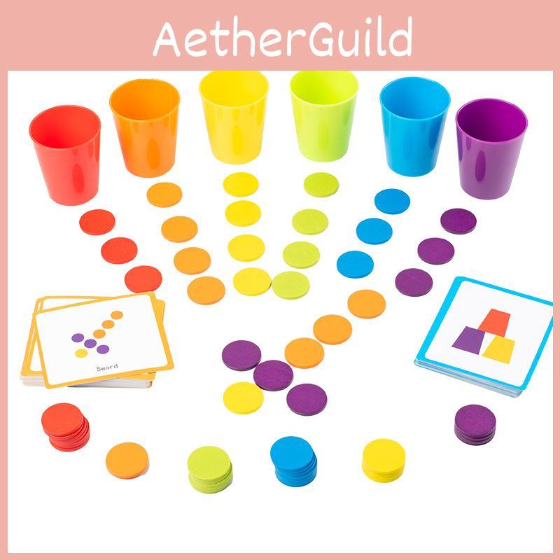 Classification Cup Color Overlapping Game Children Puzzle Toy For Skills Motor