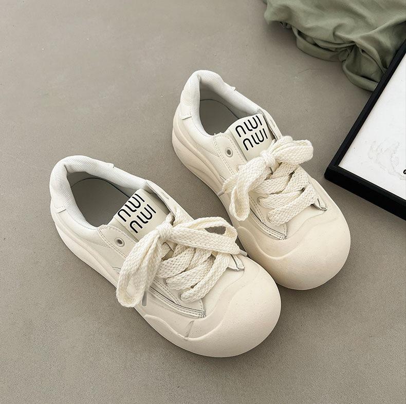 Fashion versatile high-end thick-soled heightening little white shoes women's 2025 new popular summer lightweight low-top board shoes