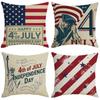 Linen Date Letter Flag Pillow Cover Car Pillow Office Nap Pillow
