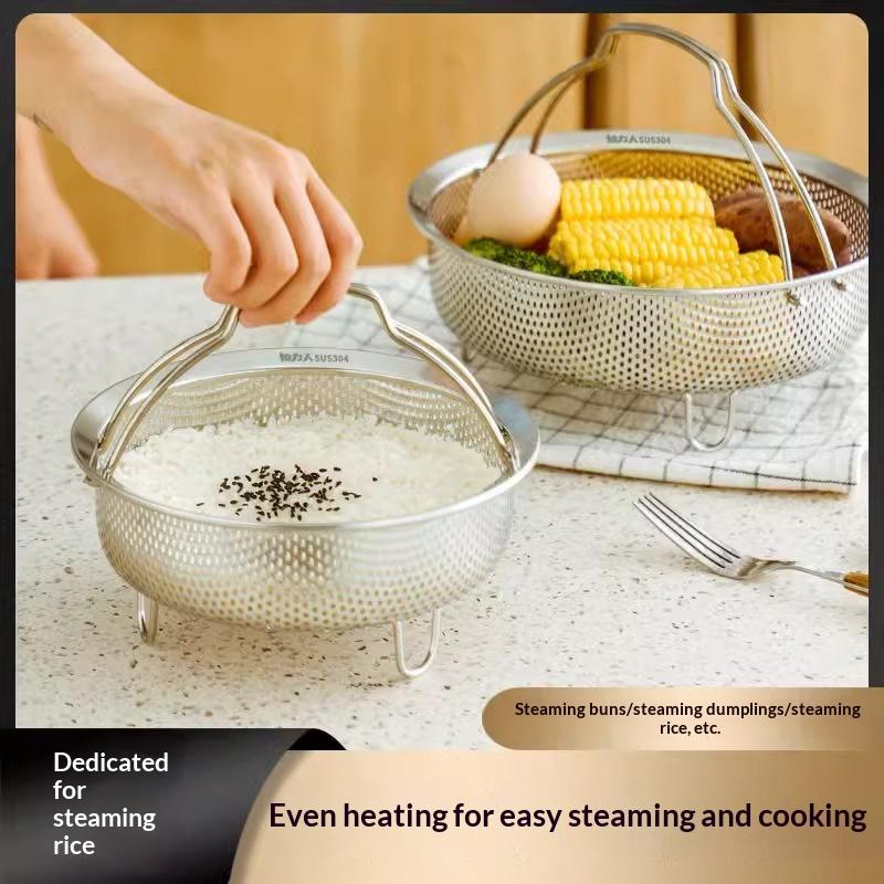 Uniwersalny koszyk do gotowania na parze ze stali nierdzewnej 304 klasy spożywczej Wkład do szybkowaru/Instant Pot Bezpieczny do mycia w zmywarce Wielofunkcyjny
