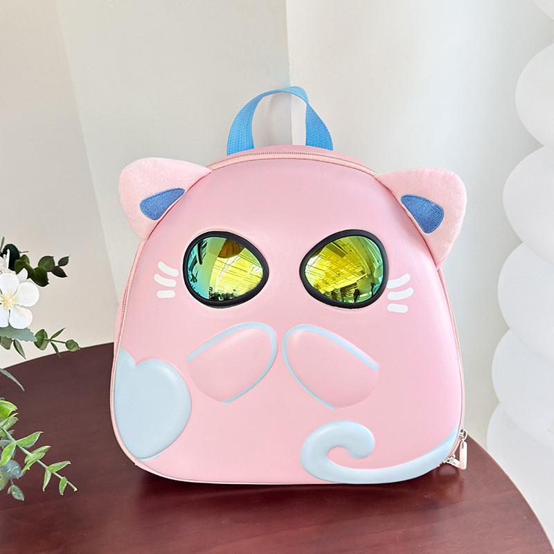 Stylish And Lightweight Childrens Backpack With Charming Cat Image Ideal Preschool For
