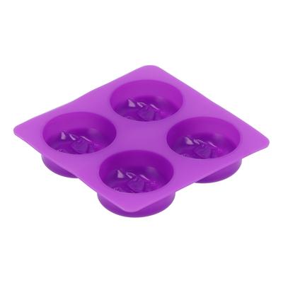 4Grid Round Moon Face Mold Silicone DIY Moon Shape HandMade Soap Mold for Home Kitchen